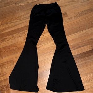 black flared yoga pants